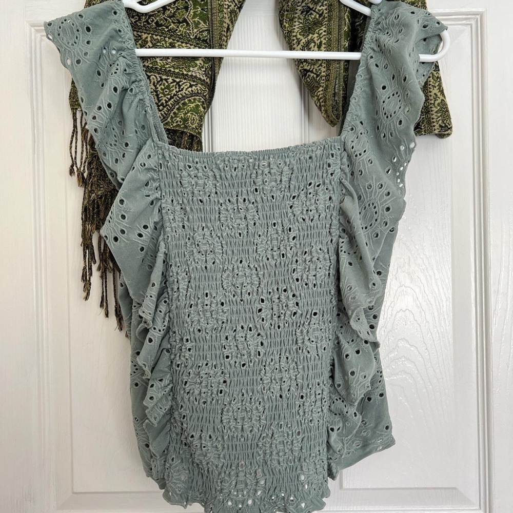 Green Lacey Blouse